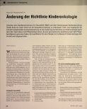 Vorschauseite 1: Änderung der Richtlinie Kinderonkologie