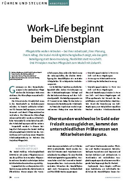 Vorschauseite 1: Work-Life beginnt beim Dienstplan
