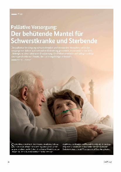 Vorschauseite 1: Palliative Versorgung: Der behütende Mantel für Schwerstkranke und Sterbende