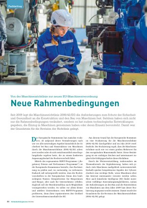 Vorschauseite 1: Von der Maschinenrichtlinie zur neuen EU-Maschinenverordnung Neue Rahmenbedingungen