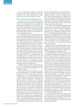 Vorschauseite 3: Von der Maschinenrichtlinie zur neuen EU-Maschinenverordnung Neue Rahmenbedingungen