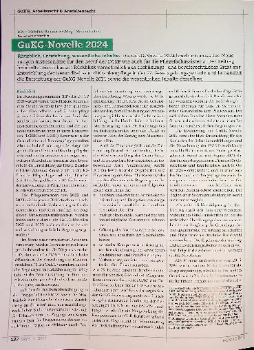 Vorschauseite 2: GuKG, Arbeitsrecht und Anstaltsrecht