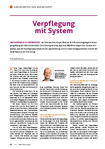 Vorschauseite 1: Verpflegung mit System