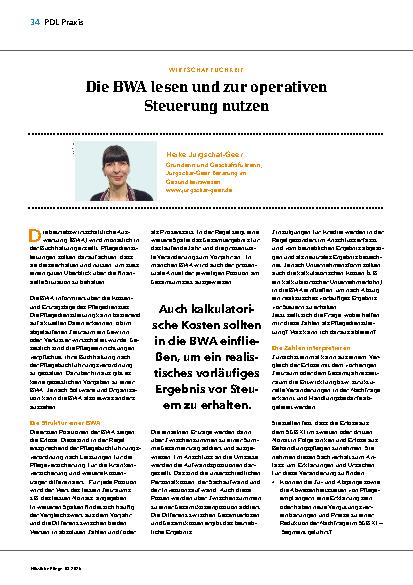 Vorschauseite 1: Die BWA lesen und zur operativen Steuerung nutzen