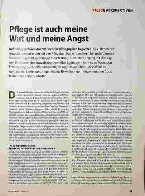 Vorschauseite 1: Pflege ist auch meine Wut und meine Angst.