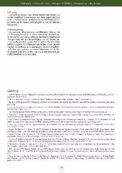 Vorschauseite 5: Erwartung der Gesundheitsfachberufe zur Entlastung durch den Arbeitgeber in Zeiten von Krisen: Gelernte Lektion aus der COVID-19-Pandemie