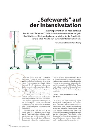 Vorschauseite 1: „Safewards“ auf der Intensivstation