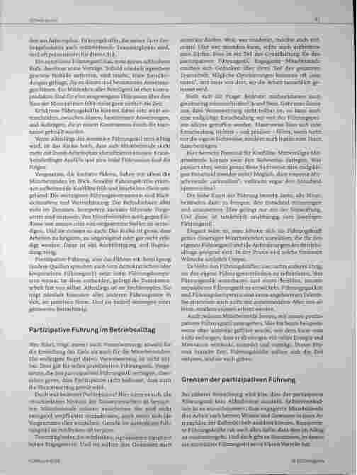 Vorschauseite 3: Partizipative Führung - alles Friede, Freude, Eierkuchen? Sinnstiftung durch Beteiligung - ohne Verzicht auf Autorität.