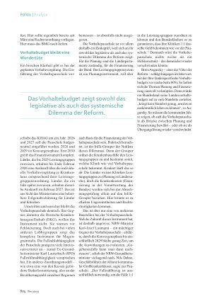 Vorschauseite 3: Krankenhausreformanpassungsgesetz Vorhaltepauschale bleibt Wundertüte mit Ablaufdatum
