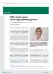 Vorschauseite 1: Korrektur: Coffee Lectures zum Forschungsdatenmanagement