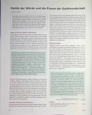 Vorschauseite 1: Politik der Würde und die Praxen der Gastfreundschaft