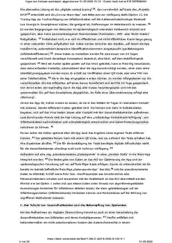 Vorschauseite 4: Digitale Überwachung und Gesundheitsdatenschutz in Zeiten einer nationalen epidemischen Lage – Untersuchung datenschutzrechtlicher Grundlagen und Anforderungen für ein Kontakt-Tra…