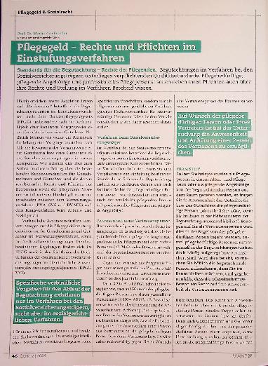Vorschauseite 2: Pflegegeld - Rechte und Pflichten im Einstufungsverfahren