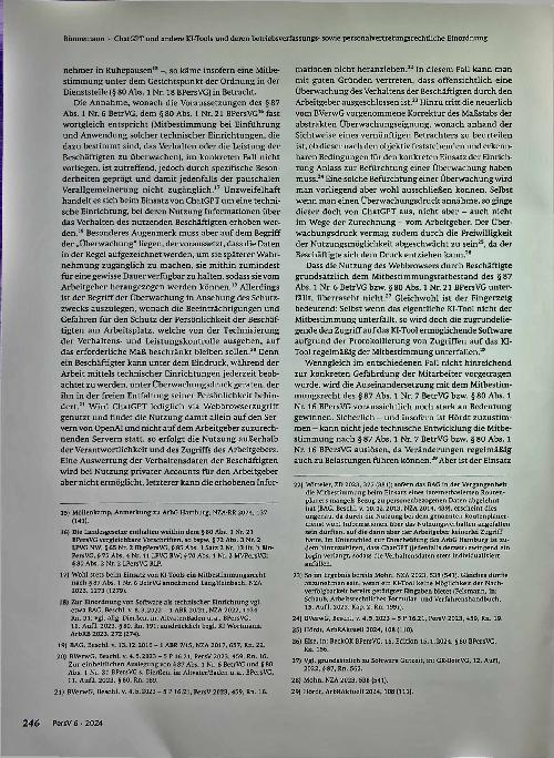 Vorschauseite 3: ChatGPT und andere KI-Tools und deren betriebsverfassungssowie personalvertretungsrechtliche Einordnung