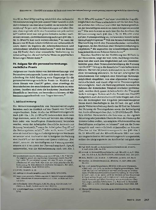 Vorschauseite 4: ChatGPT und andere KI-Tools und deren betriebsverfassungssowie personalvertretungsrechtliche Einordnung