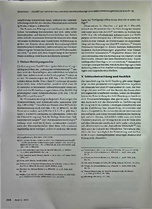 Vorschauseite 5: ChatGPT und andere KI-Tools und deren betriebsverfassungssowie personalvertretungsrechtliche Einordnung