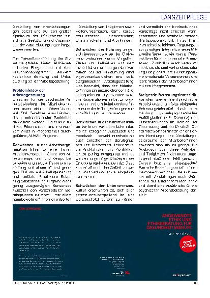 Vorschauseite 2: Der Mehrwert zwischenmenschlich gestalteter Arbeit in Pflegeheimen