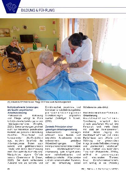 Vorschauseite 3: Der Mehrwert zwischenmenschlich gestalteter Arbeit in Pflegeheimen