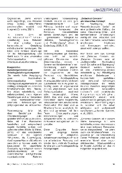 Vorschauseite 4: Der Mehrwert zwischenmenschlich gestalteter Arbeit in Pflegeheimen