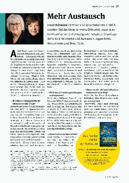 Vorschauseite 1: Mehr Austausch.