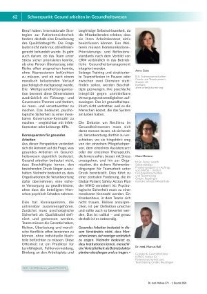 Vorschauseite 4: Gesundheit ist nicht verhandelbar Warum psychologische Sicherheit verbindlich sein mus