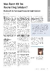 Vorschauseite 1: Was kann KI im Recruiting leisten? Die Zukunft der Personalgewinnung hat längst begonnen.