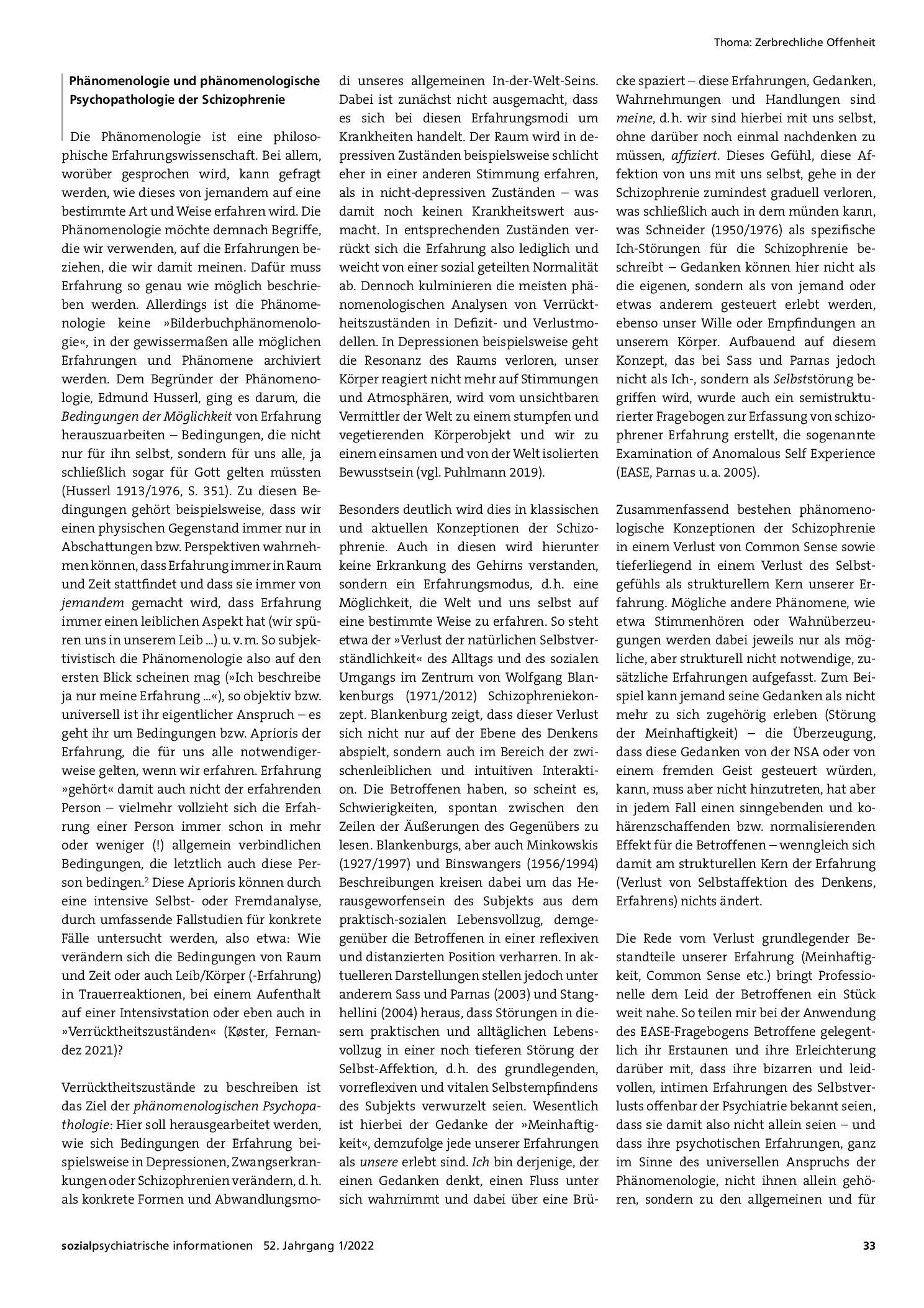 Vorschauseite 2: Zerbrechliche Offenheit. Überlegungen zu Henri Maldineys phänomenologischer Schizophrenietheorie