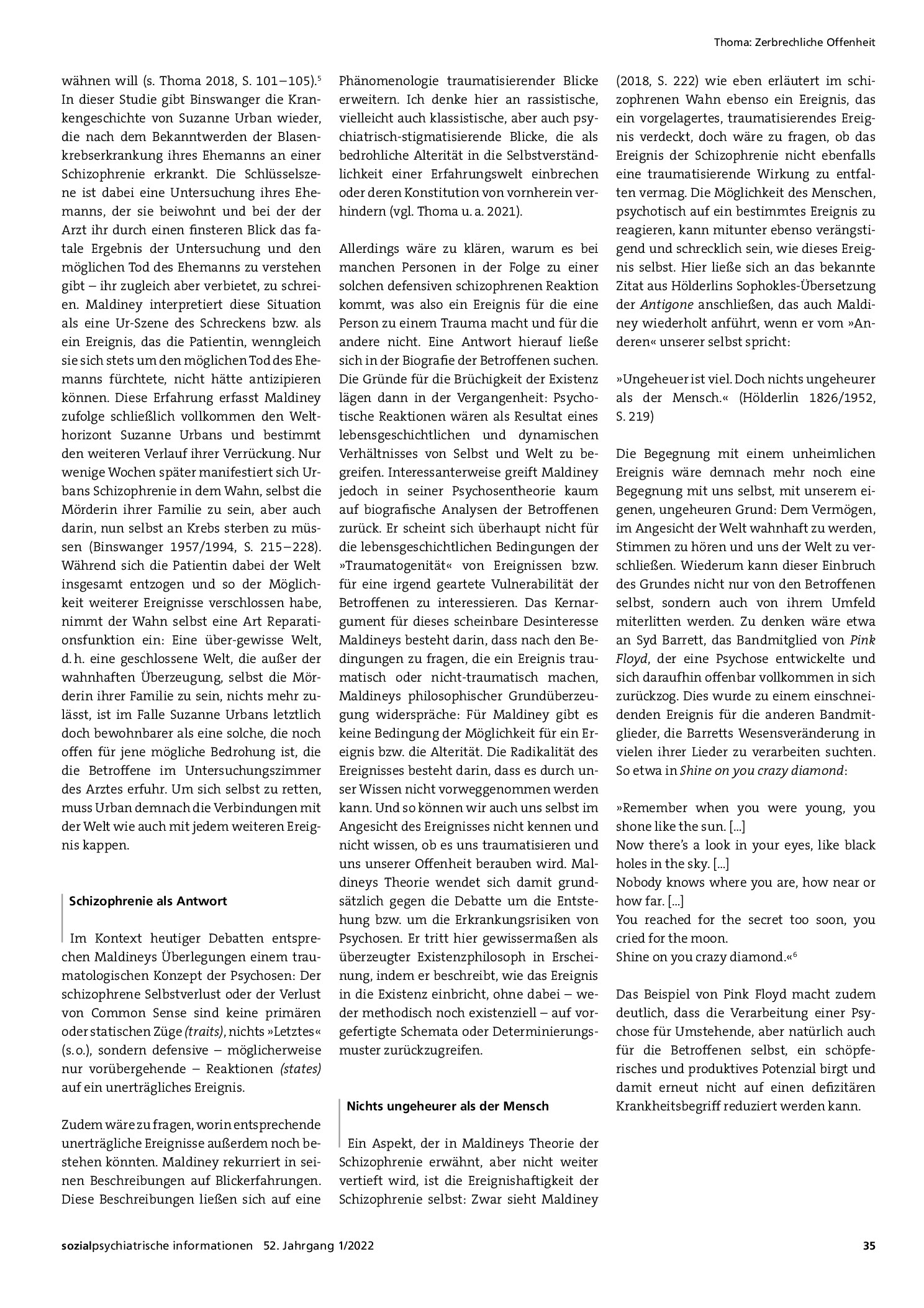 Vorschauseite 4: Zerbrechliche Offenheit. Überlegungen zu Henri Maldineys phänomenologischer Schizophrenietheorie