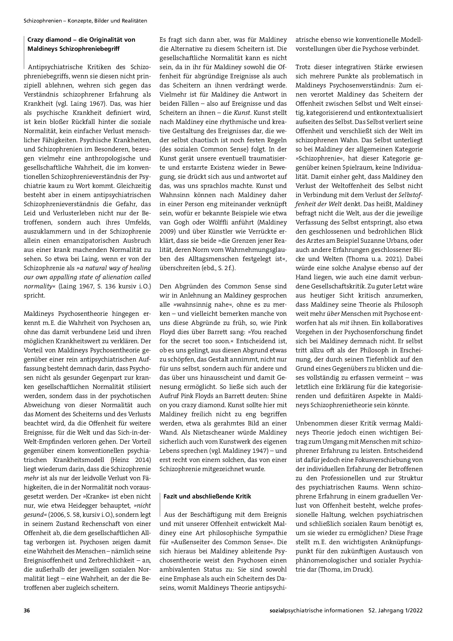 Vorschauseite 5: Zerbrechliche Offenheit. Überlegungen zu Henri Maldineys phänomenologischer Schizophrenietheorie