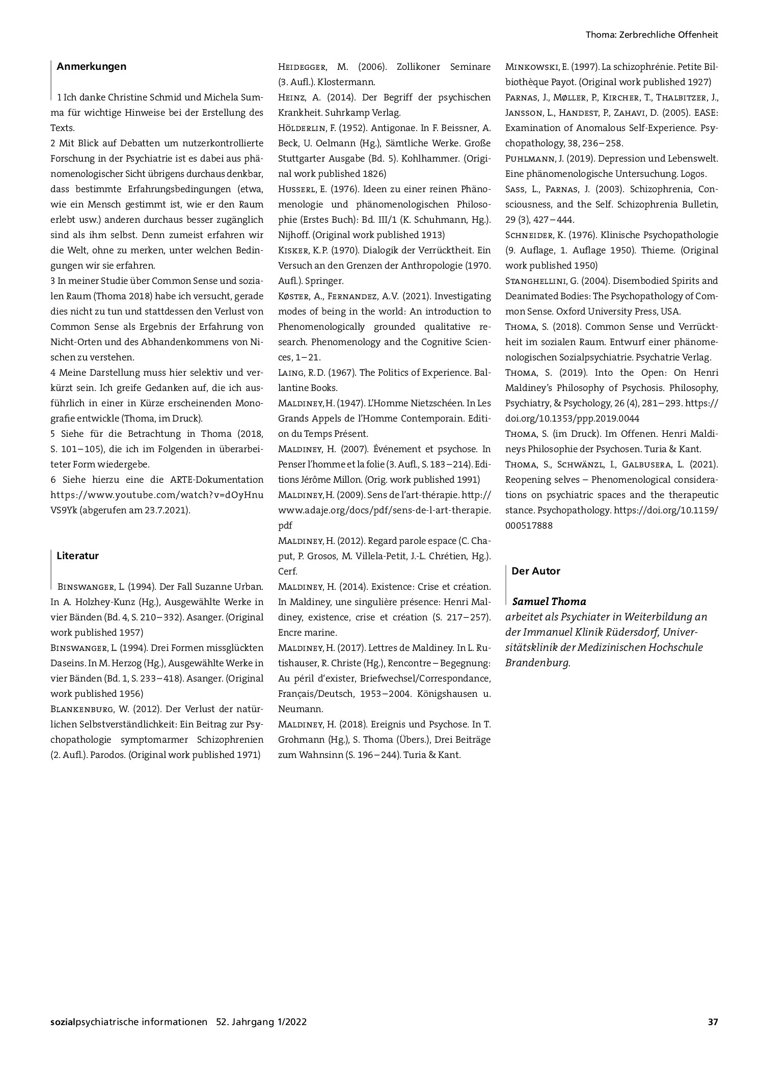 Vorschauseite 6: Zerbrechliche Offenheit. Überlegungen zu Henri Maldineys phänomenologischer Schizophrenietheorie