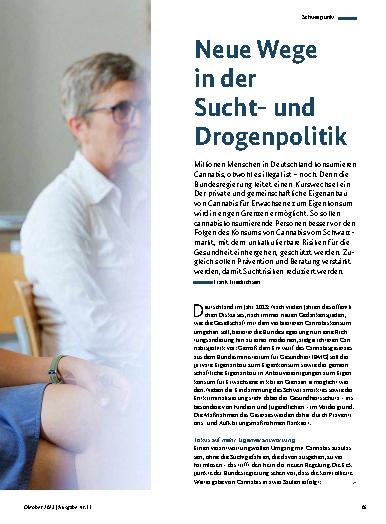 Vorschauseite 2: Neue Wege in der Suchtund Drogenpolitik