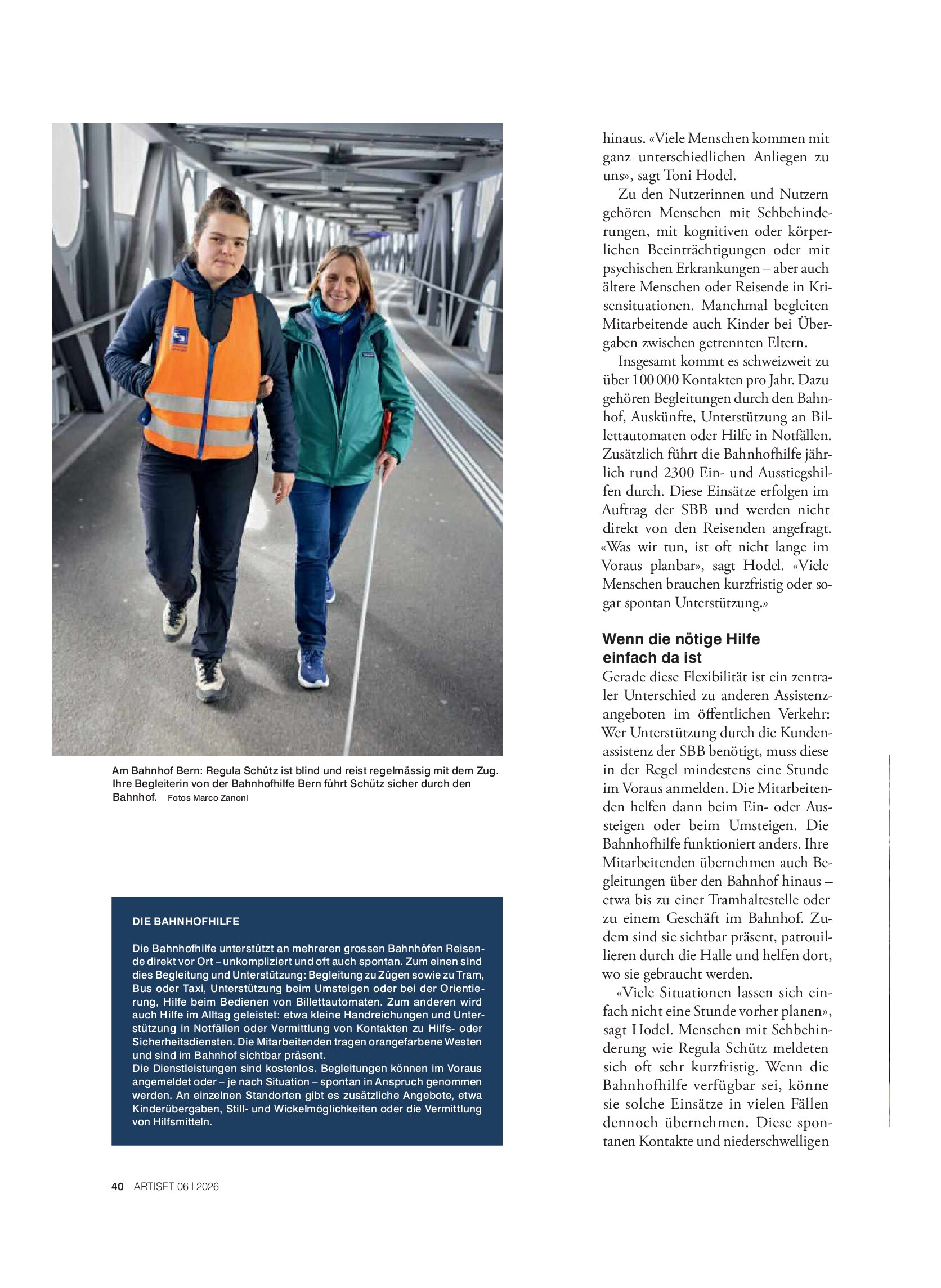 Vorschauseite 2: «Gehen wir?» – Hilfe am Bahnhof im Wandel