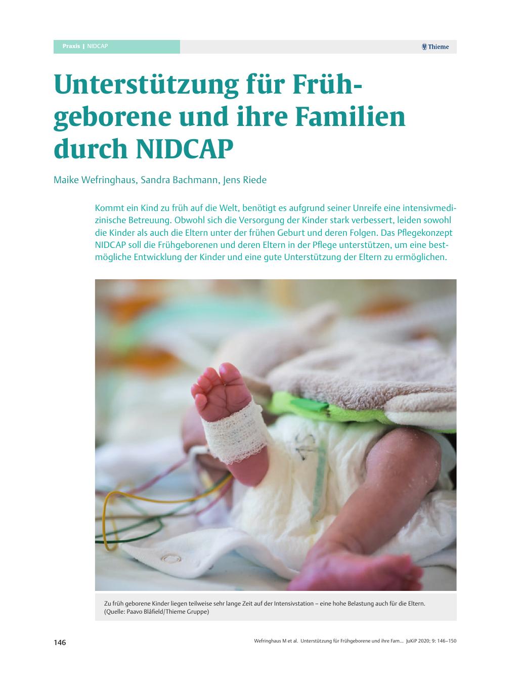 Vorschauseite 1: Unterstützung für Frühgeborene und ihre Familien durch NIDCAP