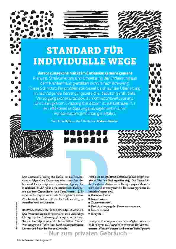 Vorschauseite 1: STANDARD FÜR INDIVIDUELLE WEGE