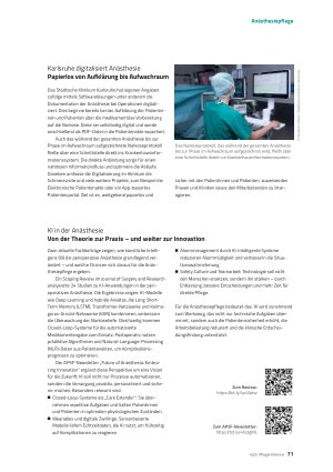 Vorschauseite 2: Anästhesiepflege Nachrichten