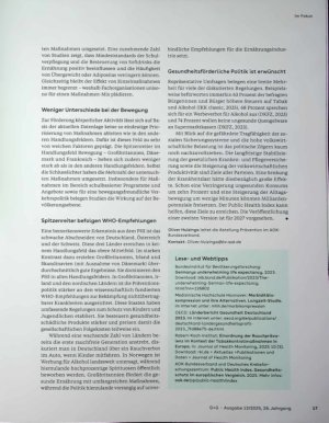 Vorschauseite 6: Nachholbedarf in der Prävention