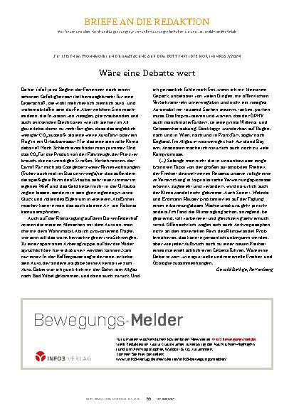 Vorschauseite 1: Briefe an die Redaktion