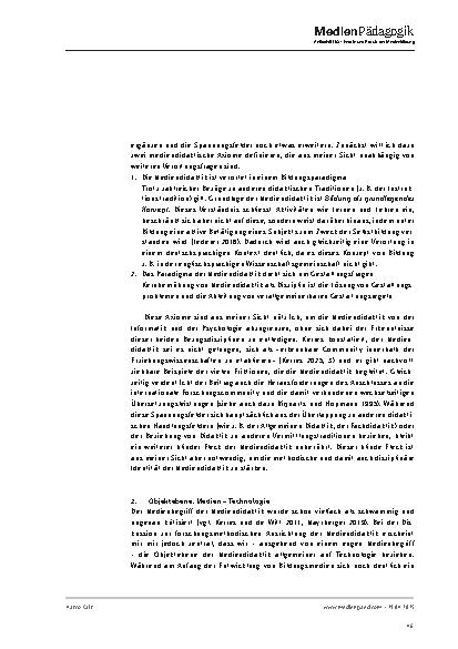 Vorschauseite 2: Mediendidaktik als Implementierungswissenschaft der Pädagogik?
