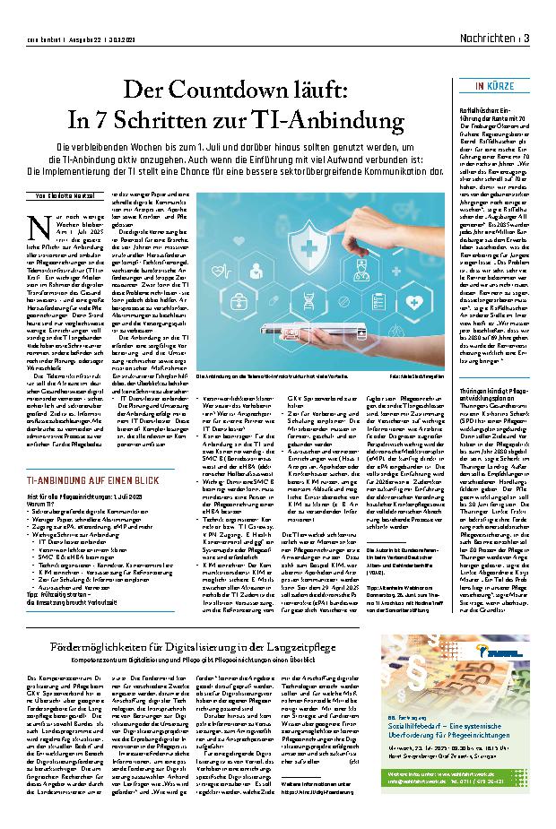 Vorschauseite 1: Der Countdown läuft: In 7 Schritten zur TI-Anbindung