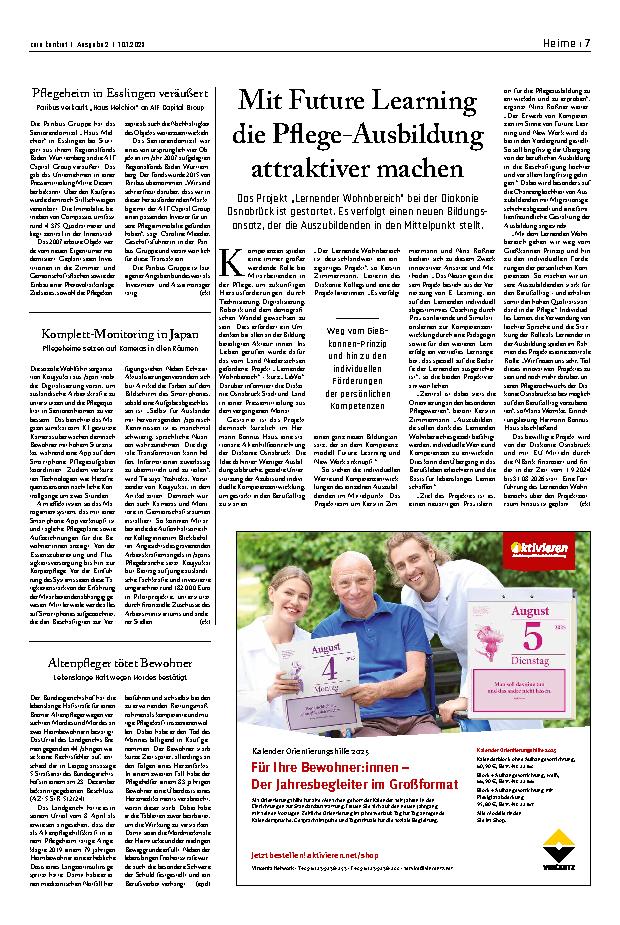 Vorschauseite 1: Mit Future Learning die Pflegeausbildung attraktiver machen