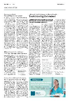 Vorschauseite 1: Droht künftig Unfrieden?