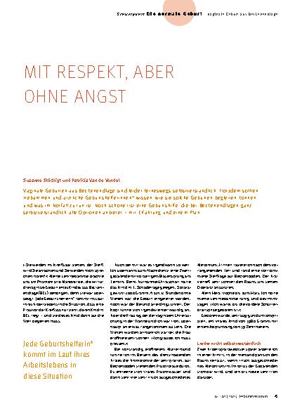 Vorschauseite 2: Mit Respekt, aber ohne Angst