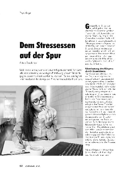 Vorschauseite 1: Dem Stressessen auf der Spur