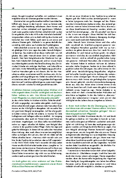 Vorschauseite 2: Durch Humor Schärfe reduzieren Christoph Müller im Gespräch mit Jonathan Gutmann