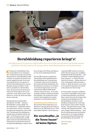 Vorschauseite 1: Berufskleidung reparieren bringt’s!