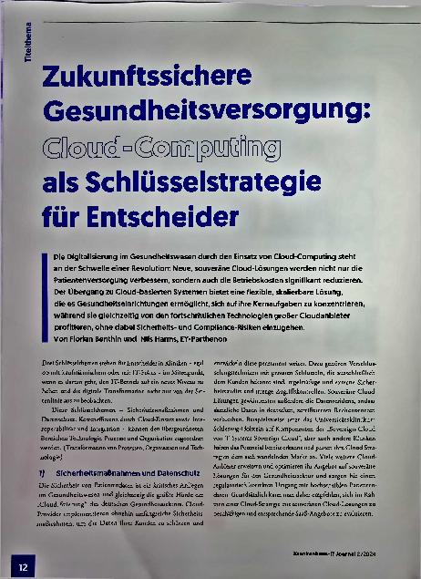 Vorschauseite 1: Zukunftssichere Gesundheitsversorgung: als Schlüsselstrategie für Entscheider