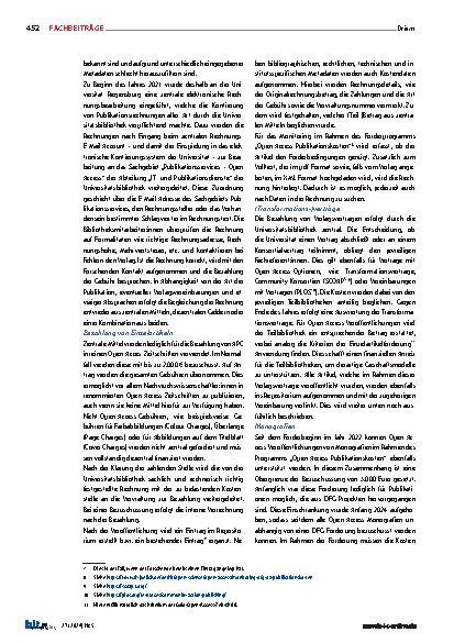 Vorschauseite 2: Informationsbudget an der Universität Regensburg – Ein Blick über den Tellerrand