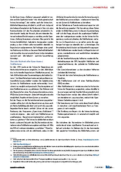 Vorschauseite 3: Informationsbudget an der Universität Regensburg – Ein Blick über den Tellerrand