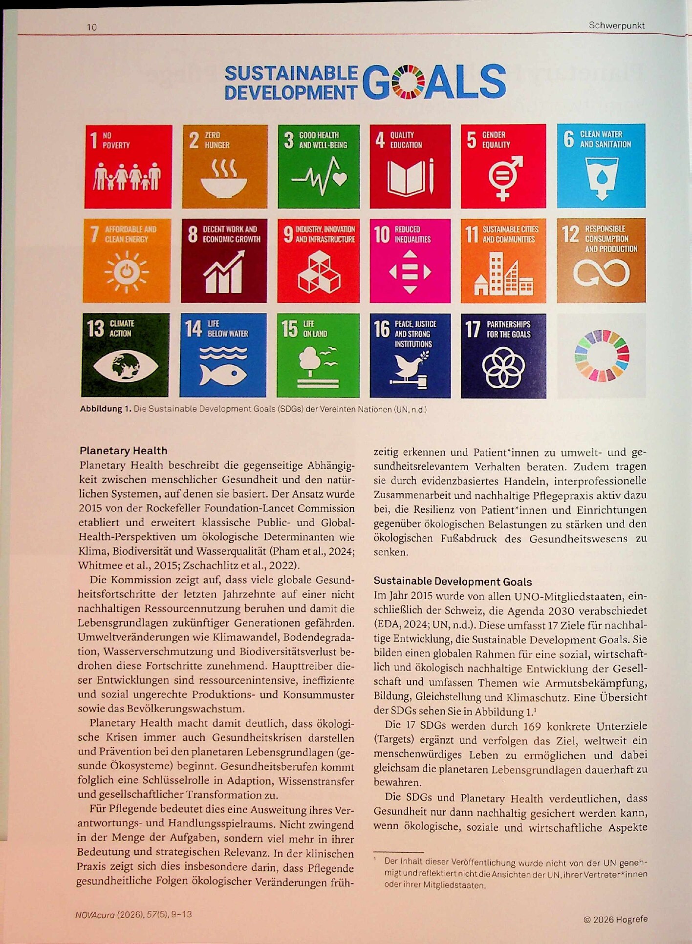 Vorschauseite 2: Planetary Health und der Beitrag der Pflege: Verantwortung, Chancen, Handlungsräume
