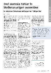 Vorschauseite 1: Drei zentrale Fehler in Stellenanzeigen vermeiden. So bekommen Stellenausschreibungen den richtigen Dreh.